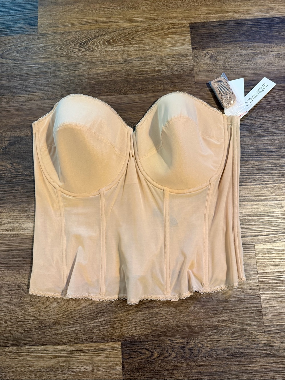Dominique Strapless Longline Bustier Bra - Beige